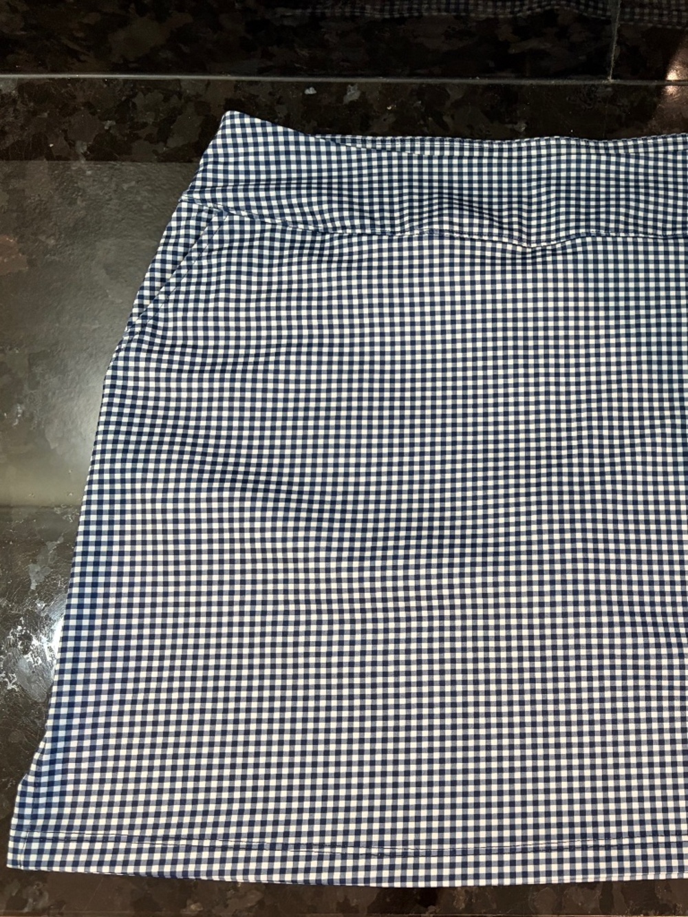 Vineyard Vines Performance Gingham Athletic Golf Tennis Skort Navy White Size M